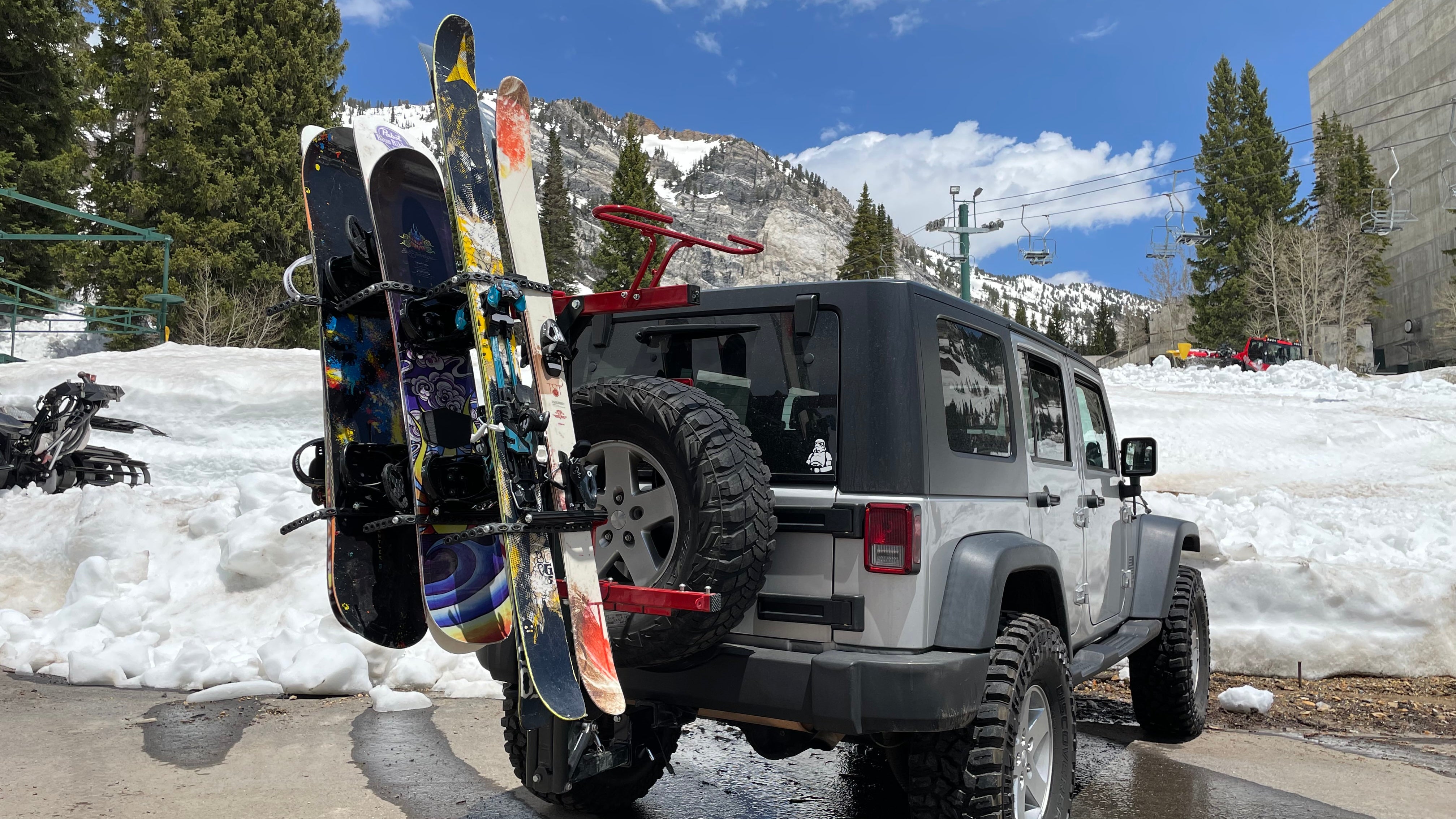 Jeep wrangler clearance ski rack hitch