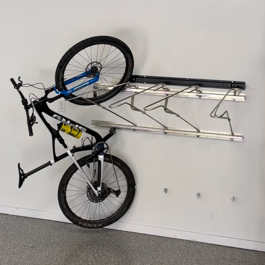 Hang bikes in the garage – Check!  Bike storage garage, Garage bike, Diy  garage