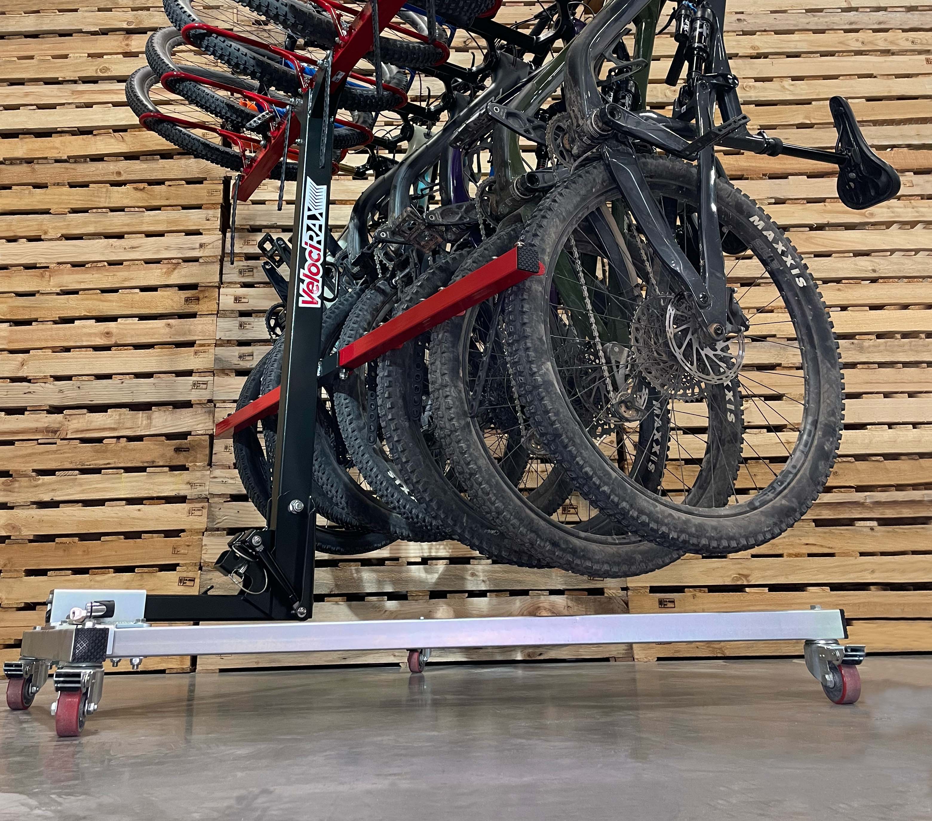 Bike stand on wheels sale